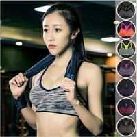 women fitness yoga sports bra for running gym padded wire free shake proof underwear push up seamless fitness top bras