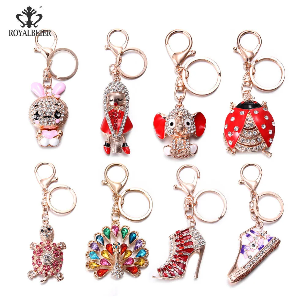ROYALBEIER 3 шт./лот изысканный прекрасный брелок с красной божьей коровкой для женщин