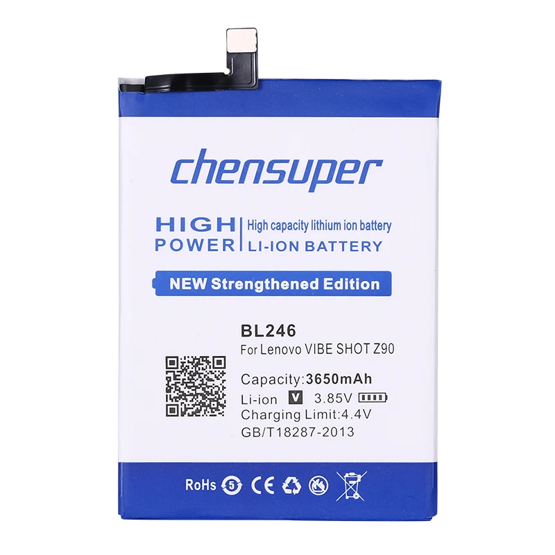Chensuper 3650 мАч BL246 Высококачественный аккумулятор для Lenovo VIBE SHOT Z90 Z90-3 Z90A40 MAX сменный