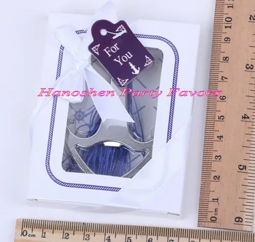 (10 шт./лот) Темно-Синие Свадебные сувениры с морским якорем открывалка для бутылок