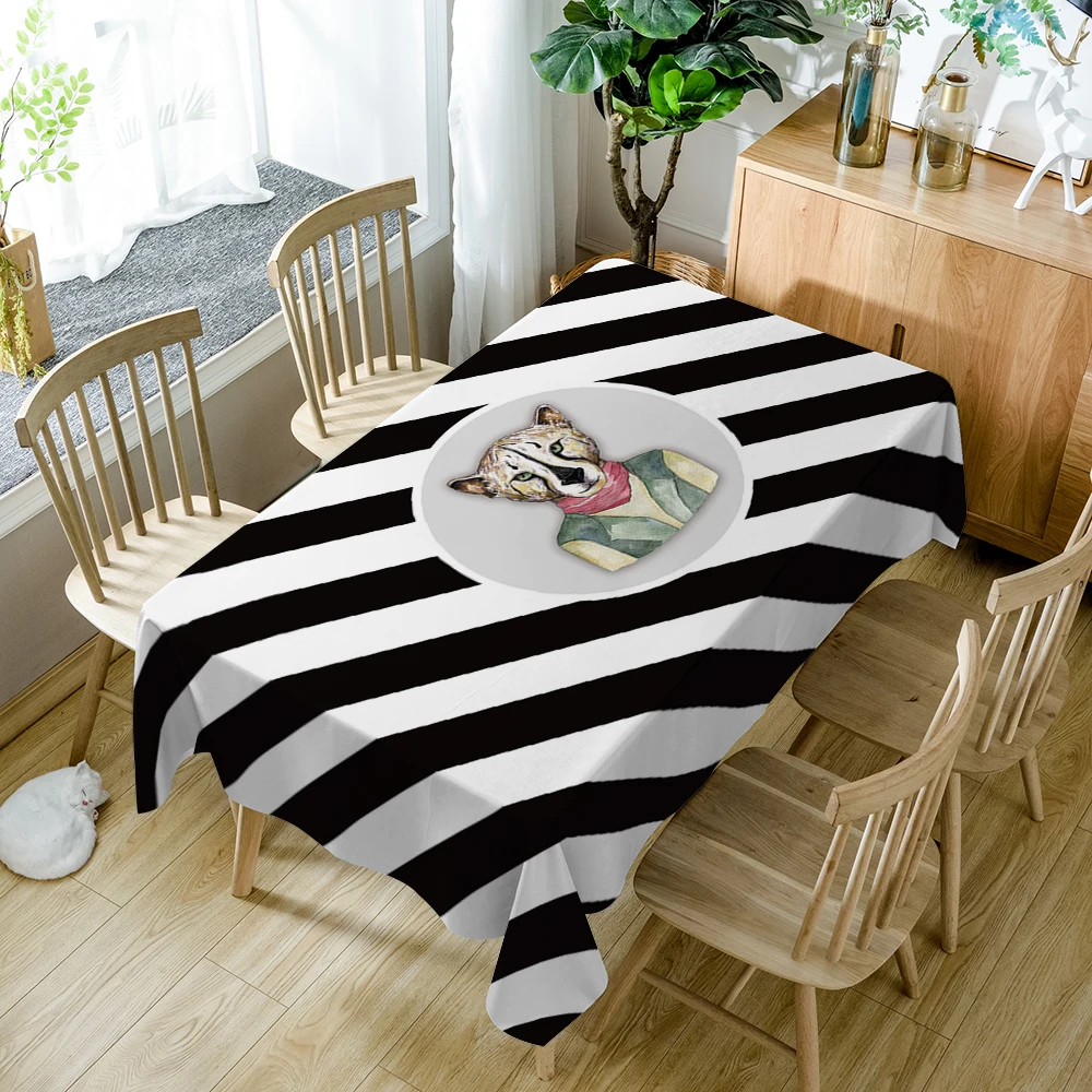 Простота полиэстер хлопок скатерть Мультфильм портреты картина пыле Скатерти в