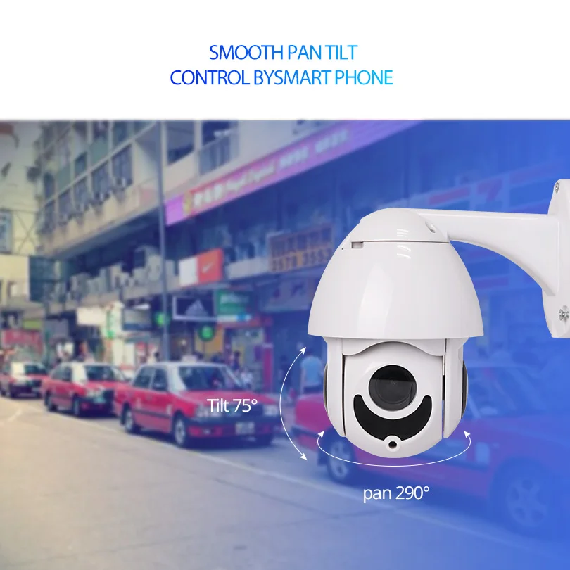 Wheezan ip камера Открытый POE скорость купольная PTZ камера 1080p 360 Pan 4x зум ночного видения Onvif imx323 cctv camaras vigilancia