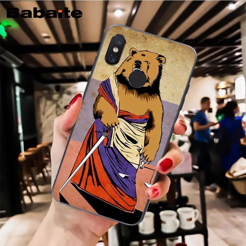 A4 Babaite для русской зимы; медведь чехол для телефона чехол для Xiaomi MiA1 A2 lite F1 Redmi8 6A 4X 5Plus S2 Note7 8Pro 5A 7A - Цвет: A4