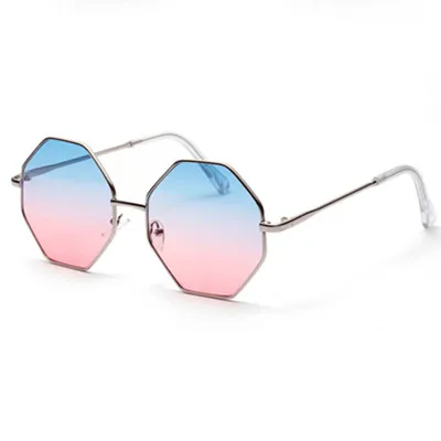 C2 BluePink Phoemix унисекс солнцезащитные очки Modis нерегулярные квадратной формы Oculos De Sol feminino Роскошные Для женщин Брендовая дизайнерская обувь круглые очки в стиле ретро, UV400 - Цвет линз: C2 BluePink
