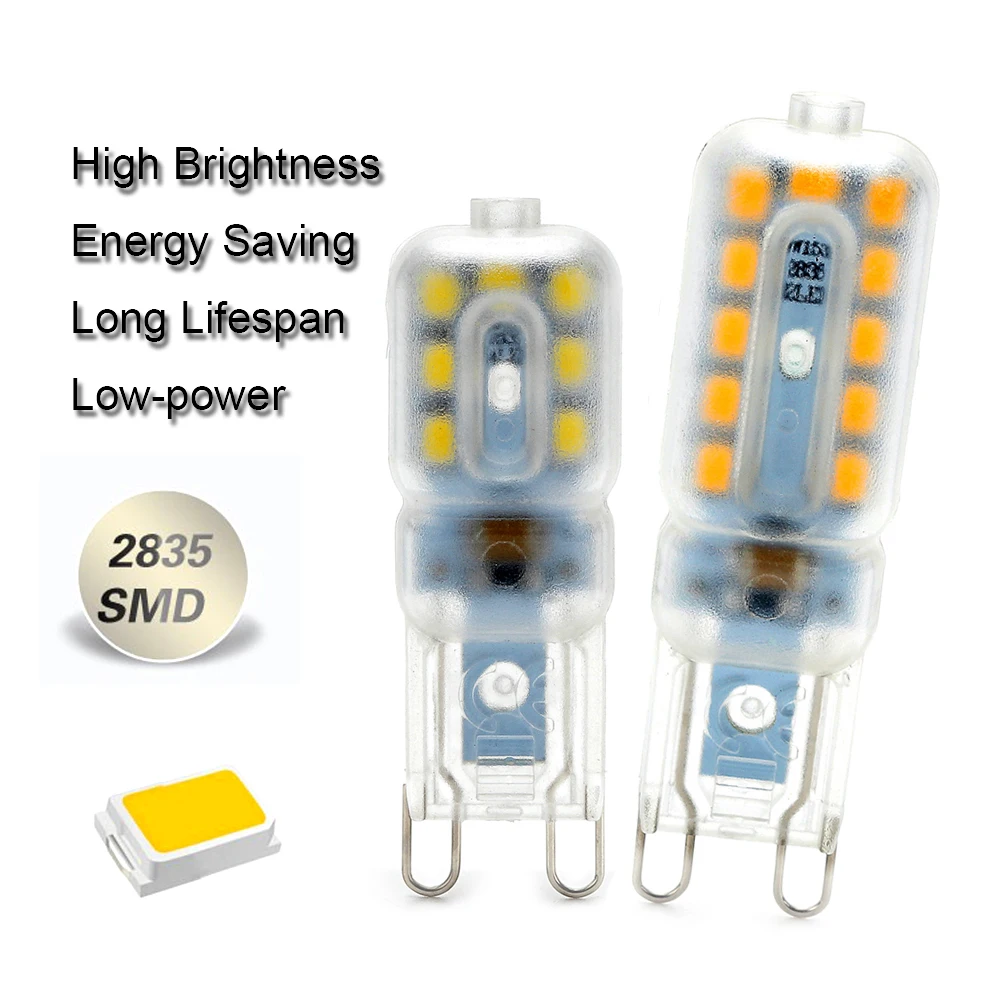 G9 светодиодный прозрачная капсула кукурузная лампа замена HalLamp 2835 SMD 220V/110V