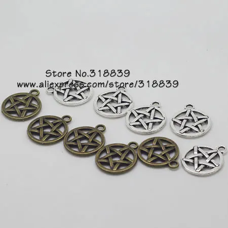 Модные Винтажные подвески из металлического цинкового сплава с пентаграммой