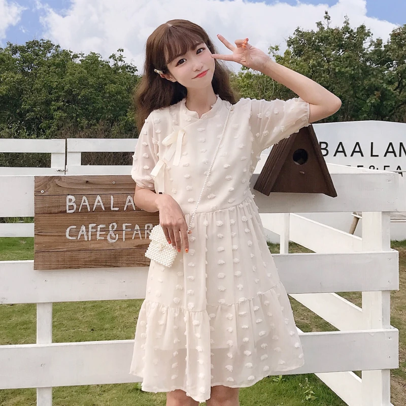 Пляжное платье трапециевидной формы для женщин 2019 лето новый японский корейский