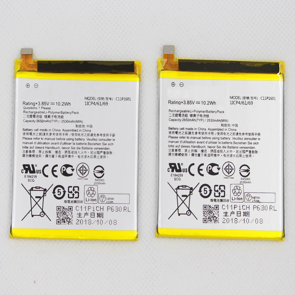

20pcs/lot Battery For ASUS ZenFone 3 ZE520KL Z017DA For ZenFone live ZB501KL A007 Battery 2650mAh C11P1601
