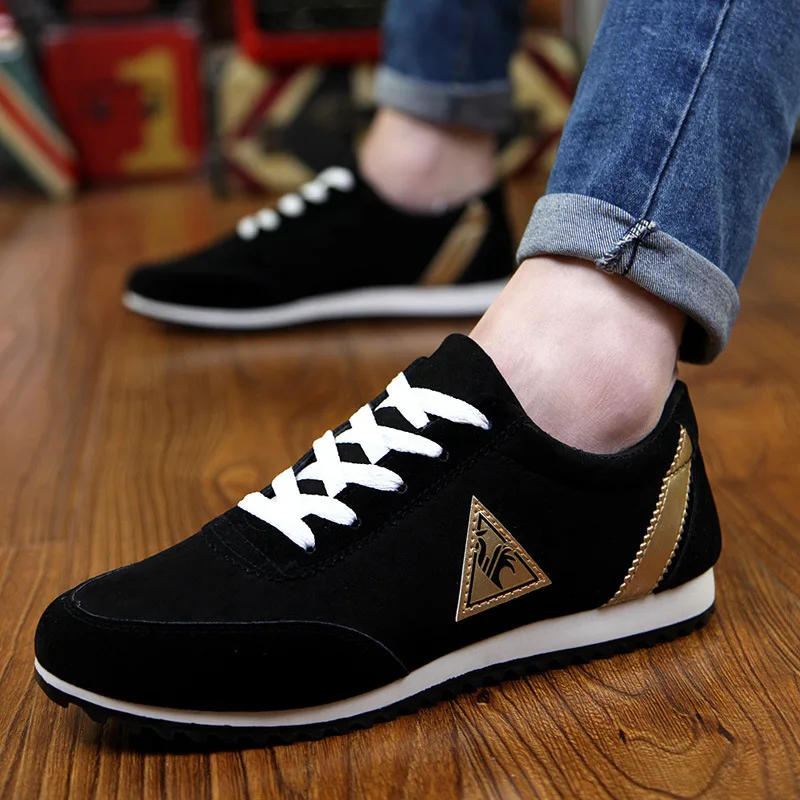 2018 AAAA Fashion Men Shoes Lace Up Plate Autumn Casual Male Footwear For Black Blue Size 39-45 7011 | Обувь