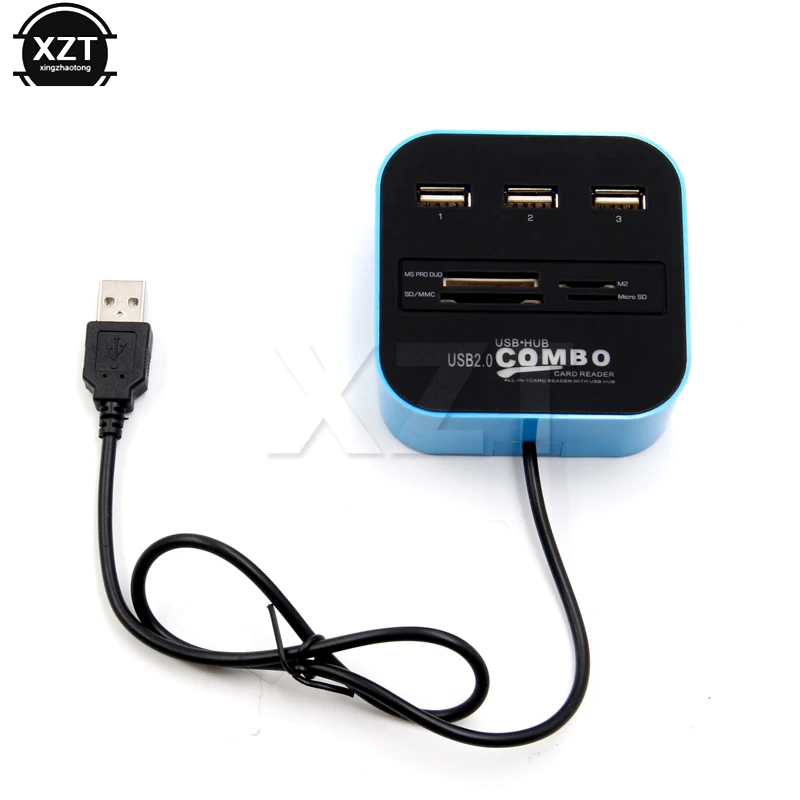 1 шт. все в одном мульти кард ридер с 3 портами USB 2 0 концентратор комбо для M2 MMC MS SD