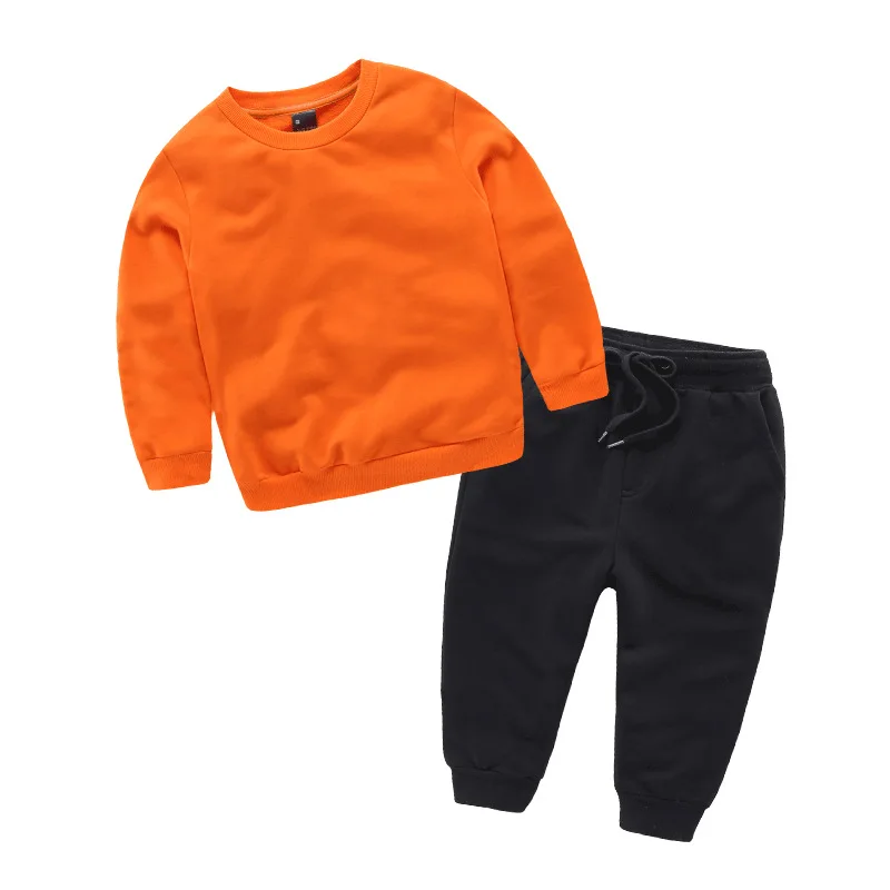 orange Весенне-осенний костюм для маленьких мальчиков; комплект из 2 предметов: толстовка с длинными рукавами+ штаны; повседневные спортивные костюмы для малышей; BC207 - Цвет: orange