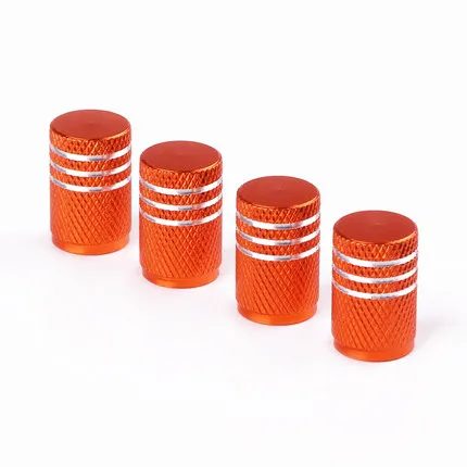 Orange SHEATE 4 шт. колпачок клапана колеса автомобиля 11 красочных газовых герметичных резиновых уплотнительных прокладок колпачки для шин автомобильные колеса для мотоцикла - Цвет: Orange
