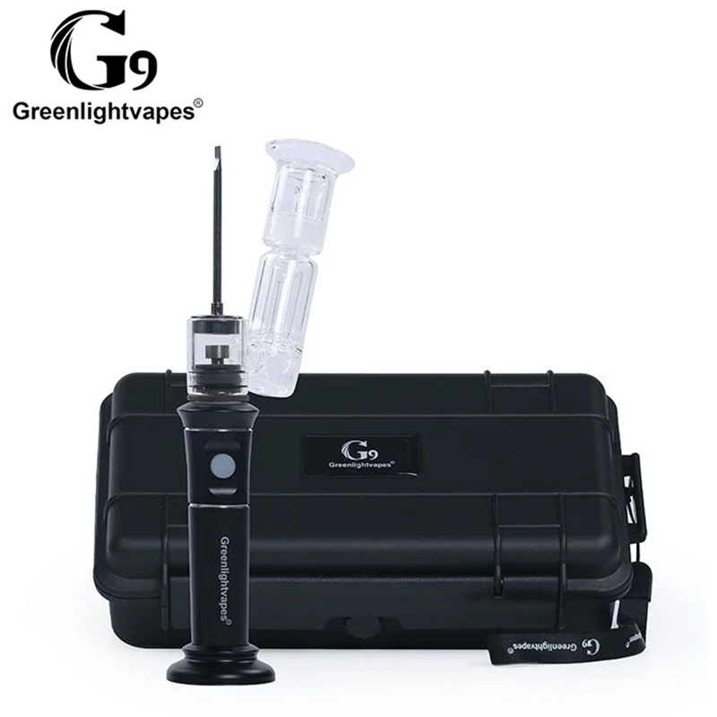 black G9 Henail плюс комплект Портативный Enail начальные комплекты для вейпинга для сухих трав, сменный Керамика нагрева топ Съемный Стекло барботер 0C - Цвет: black