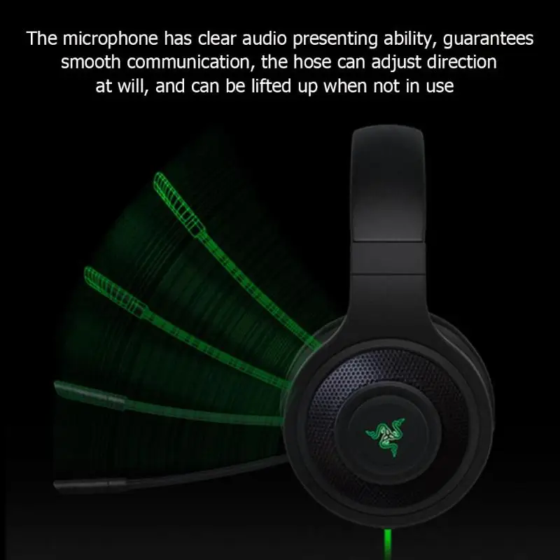 Razer kraken основные стандартные наушники с шумоизоляцией Накладные наушники Проводная игровая гарнитура аналоговые 3,5 мм USB наушники с микро