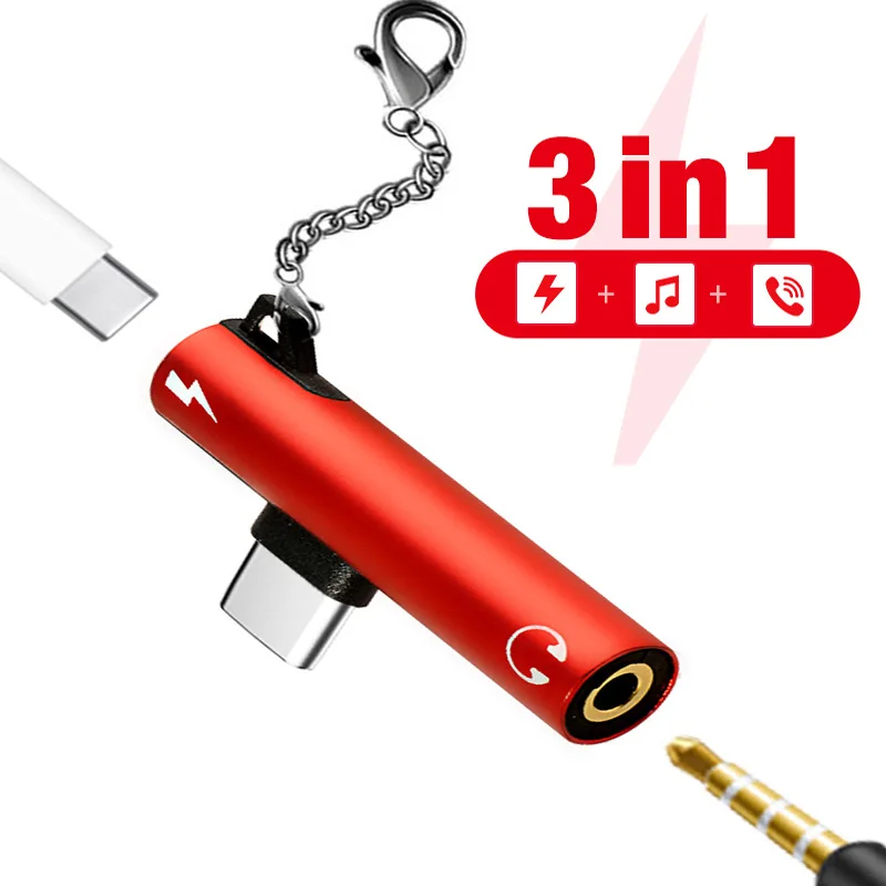 Адаптер USB type C до 3 5 мм адаптер для наушников Xiaomi Mi 8 Lite зарядный кабель аудио