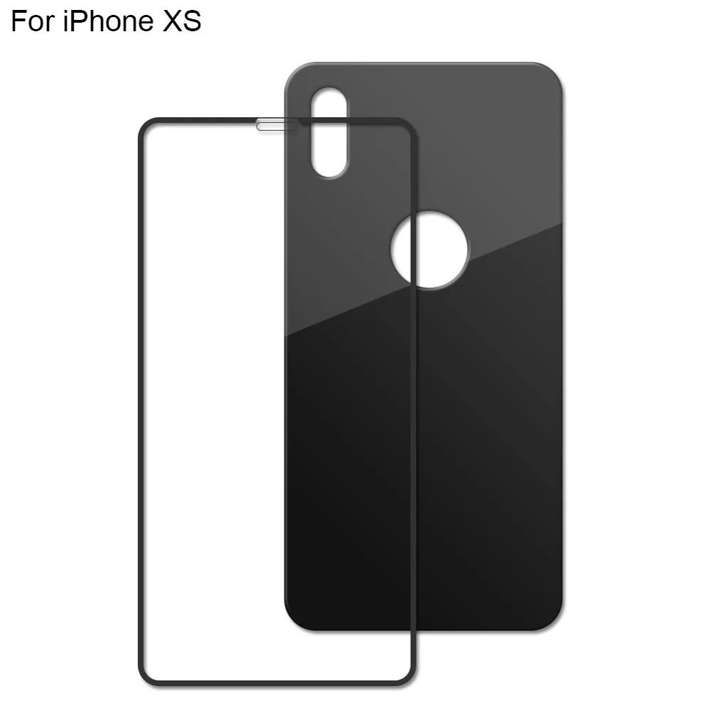 Переднее и заднее закаленное стекло для iPhone X XR 6S Plus полноэкранная Защитная