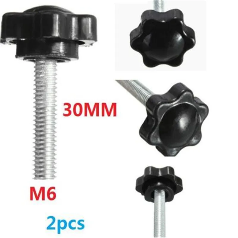 M6 M6x30mm черный металла в форме звезды наружная резьба зажимая голову ручка винт X2 |