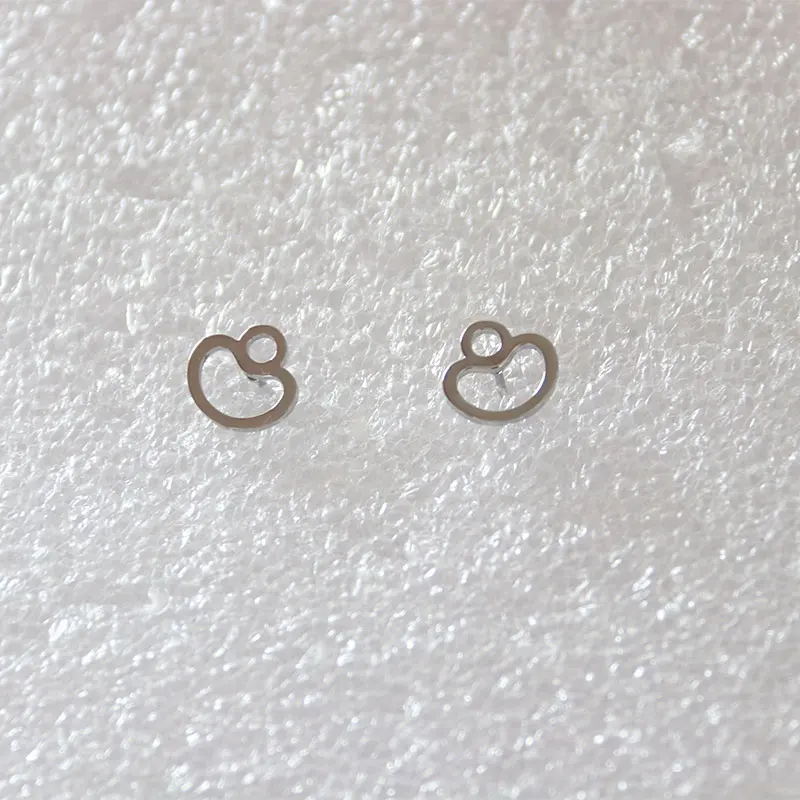 Новое поступление 1 пара серьги-гвоздики из нержавеющей стали в виде грибов |