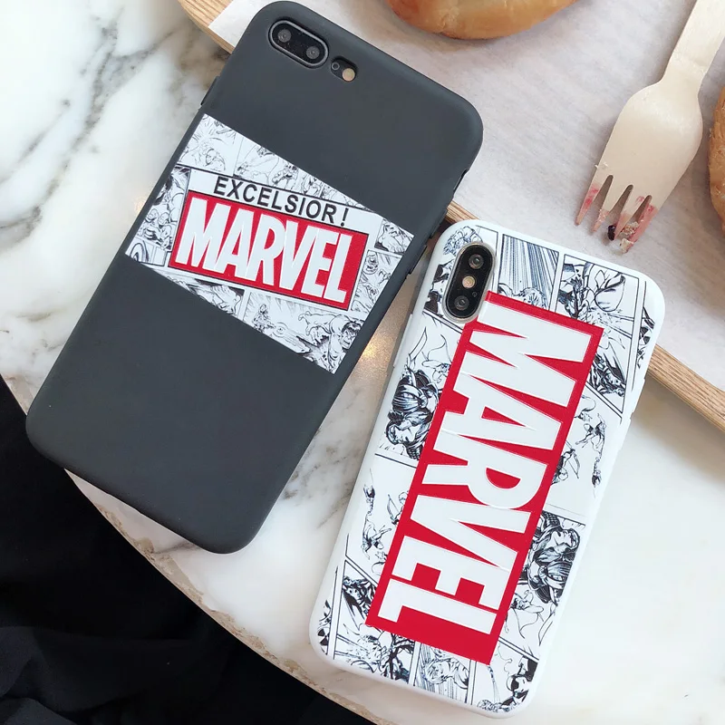 Модные 3D тисненые Мстители сгущенные скраб ТПУ чехол для iPhone 6 6splus 7 8 plus X Xs Max XR
