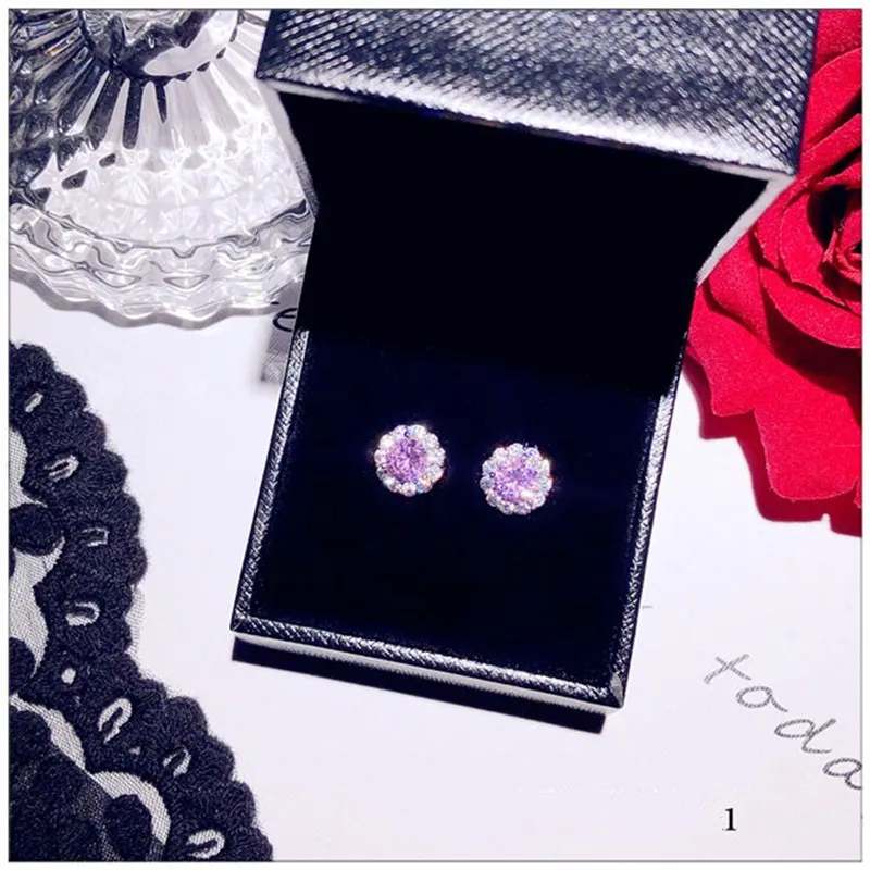 Серьги-капли из стерлингового серебра S925 пробы для женщин с розовым кубическим цирконием, длинные милые Винтажные серьги-капли для невесты на свадьбу, хорошее ювелирное изделие