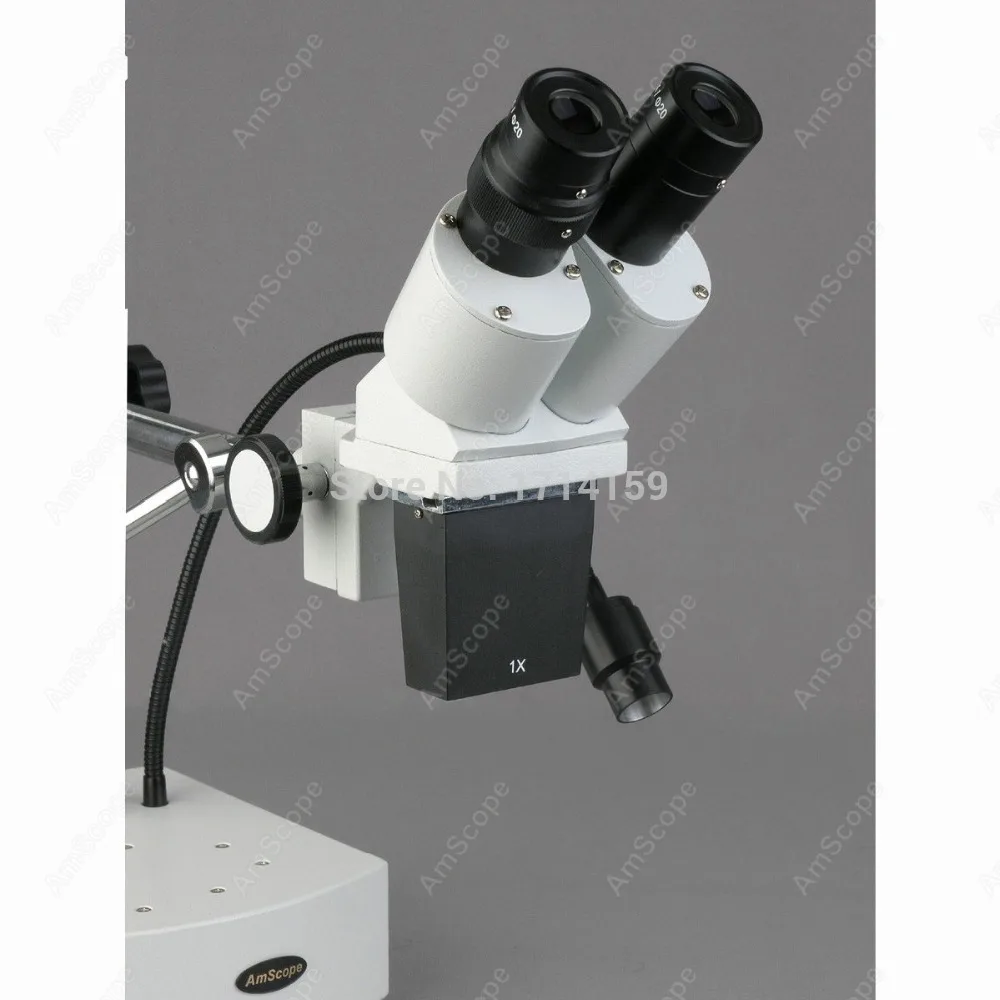 AmScope поставляет 10X 20X светодиодный бинокулярный стереомикроскоп кронштейн стрелы