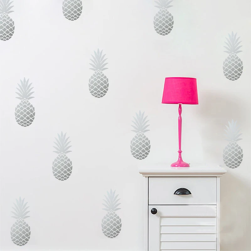 Съемные Виниловые настенные наклейки с ананасами сделай сам для гостиной