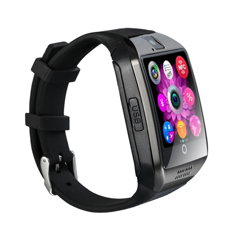 Jakcom Bluetooth Смарт часы Q18 с камерой Facebook Whatsapp Twitter Синхронизация SMS Smartwatch поддержка SIM - Фото №1