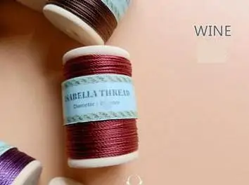 Isabella 0,35 кожа внутренняя подкладка ручная швейная круглая цепочки из воска набор инструментов для работы с кожей 130 м/рулон швейная нить кожевенное ремесло - Цвет: wine