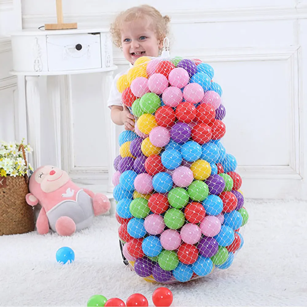 200 Pcs/Lot Plastic Ocean Wave Ball Pits Yellow Red Pink Pool Balls Toys for Children Adults Plastic Balls for Dry Pool 5.5 cm