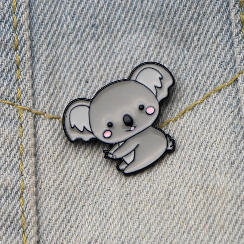 20 шт./партия,, булавки DMLSKY, Милые Броши Koala, забавная эмалированная Брошь для женщин и мужчин, значки в виде галстука значок специалиста M2890
