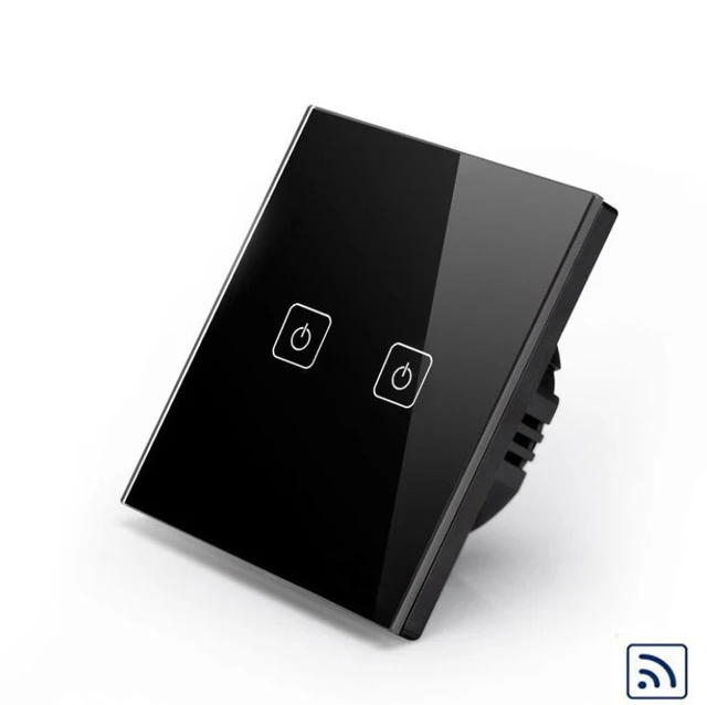 2 Gang Switch ЕС/Великобритания Стандартный 1/2/3 Беспроводной дистанционного Управление светильник переключатели, система автоматического управления "умный дом" RF433 дистанционного Управление настенный сенсорный переключатель - Цвет: 2 Gang Switch