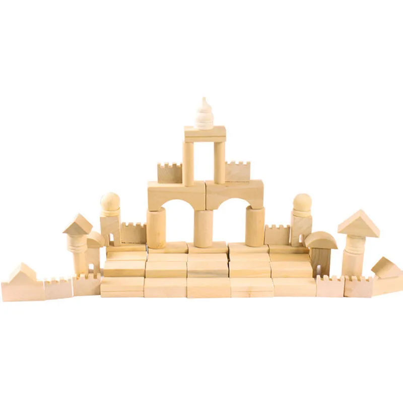 2017 новые натуральные деревянные ведра Строительные кирпичи сборные замок