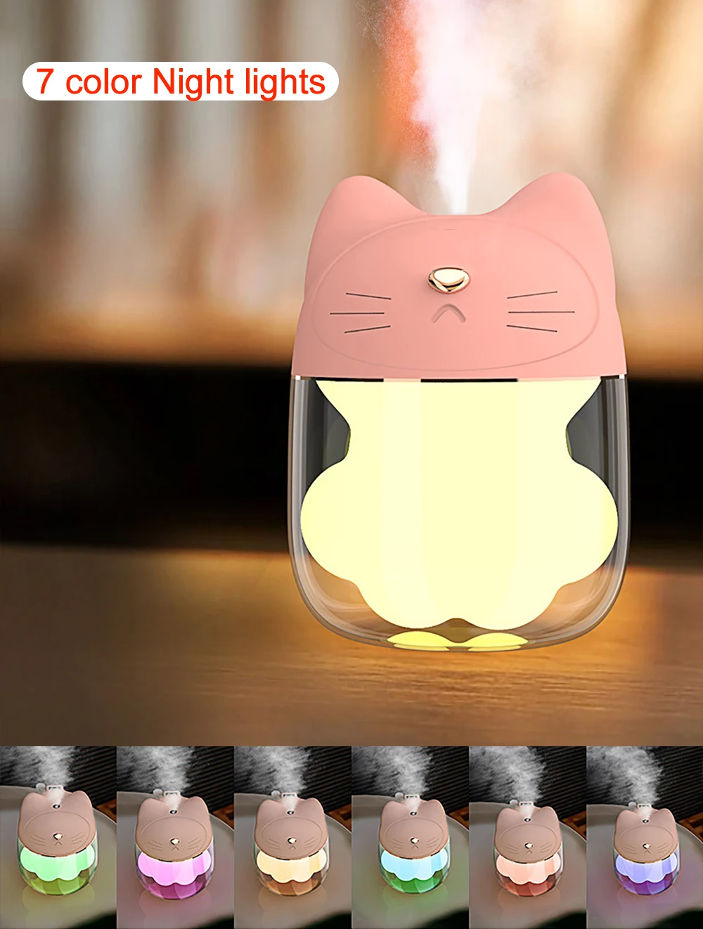 KAIPUTE 150 мл мини USB Кошачий коготь увлажнитель воздуха персональный маленький