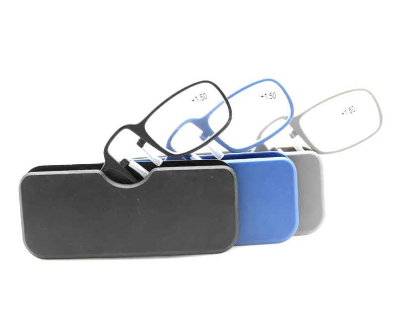 Newest Mini Sticky Reading Glasses Nose Clip on Presbyopic Glasses Men's and Women's Glass Frame Black High Quality Unisex