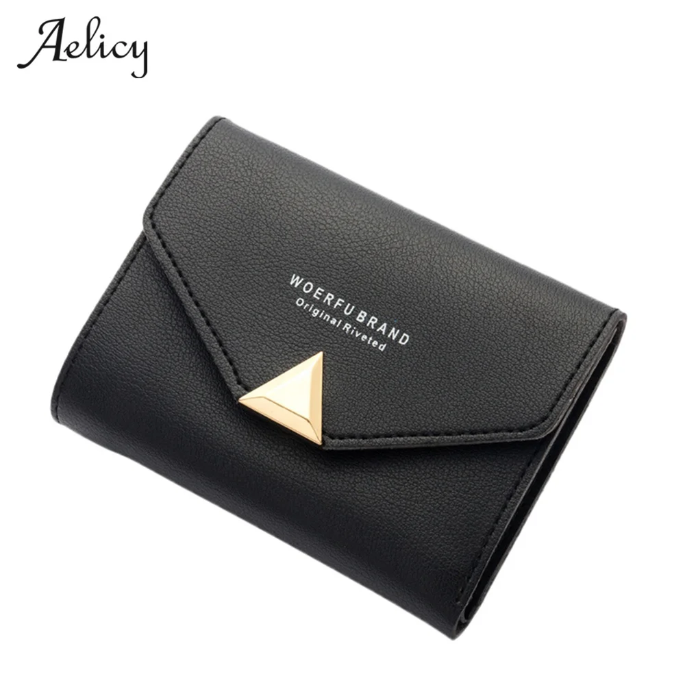 Aelicy Модный женский кошелек с буквенным принтом клатч женская короткая Сумочка