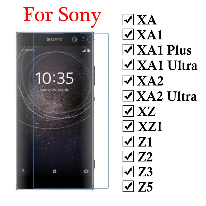 Защитное стекло для sony z2 xperia z1 xa1 xa xz z3 z5 xa2 xz1 ultra plus Защитная пленка экрана