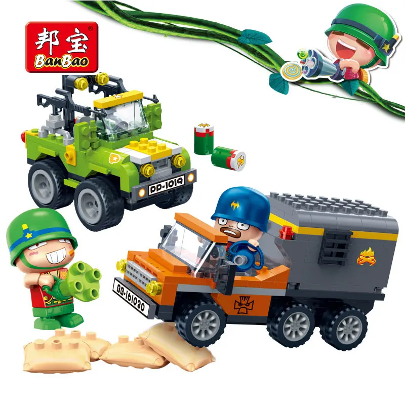 Banbao PowpowBing Caisson SUV Transport vehicle soldier блоки Строительные кирпичи Обучающие игрушки