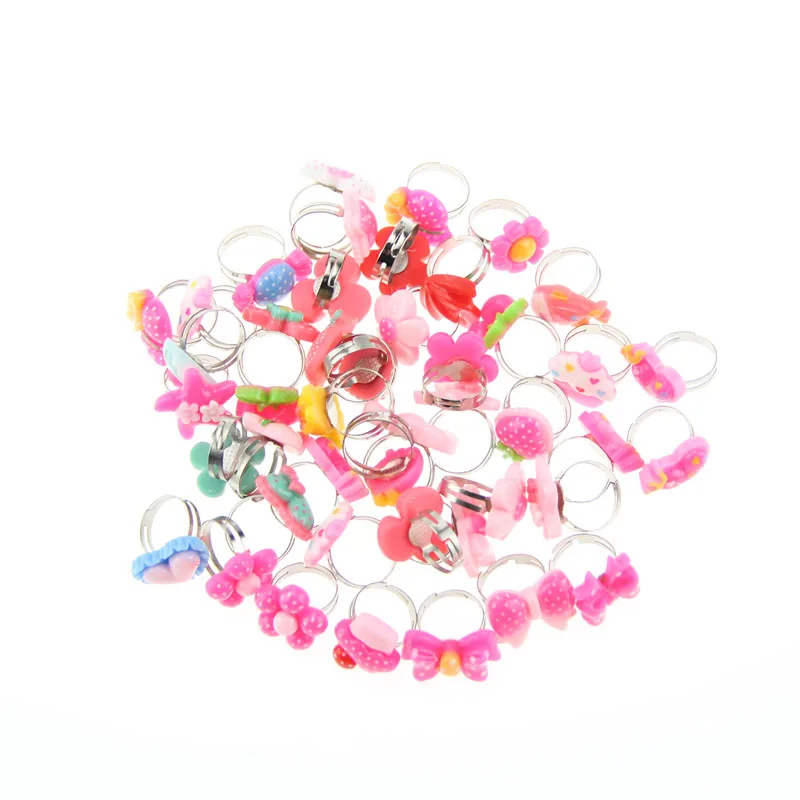 50 Pcs Lots Bulk Mixed Metal Children Kids Boys Girls Cartoon Animal Flowers Fruit Finger Rings M8694 | Украшения и аксессуары