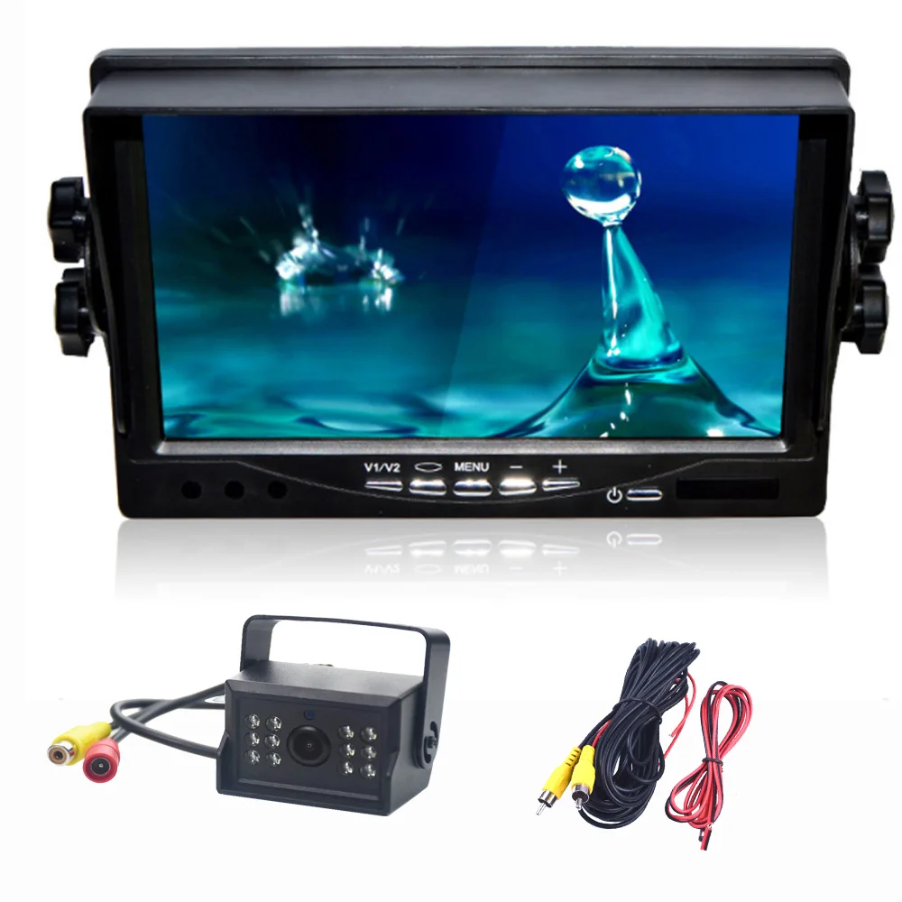 LED Reverse Camera 7&quot TFT LCD Monitor For Truck Bus Parking Assistance Monitors S DC 9V-35V Car | Автомобили и мотоциклы