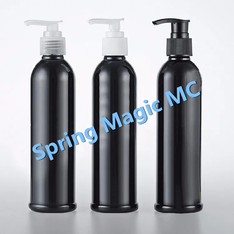 250 мл черная ПЭТ-бутылка пустой черный/белый/прозрачный винтовой флакон с