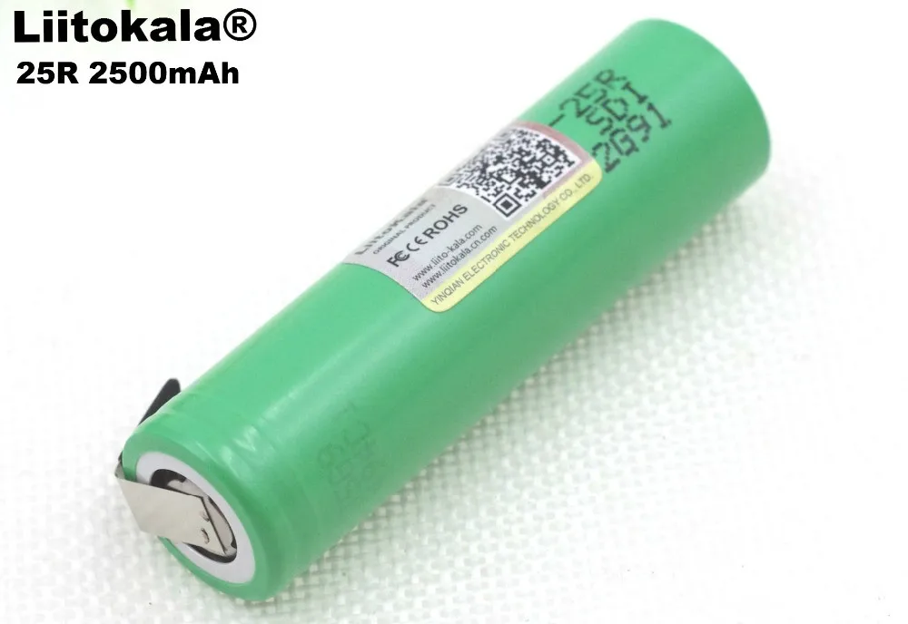 4 pcs. Liitokala original INR18650-25R 20A discharge 2500 mAh batteries for electronic cigarettes screwdriver lithium battery |