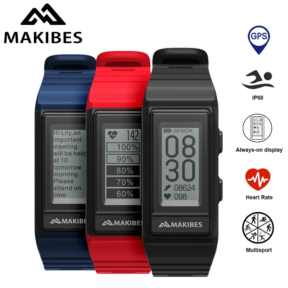 Новый makibes G03S gps мультиспорт Smart Сердечного ритма Фитнес браслет IP68