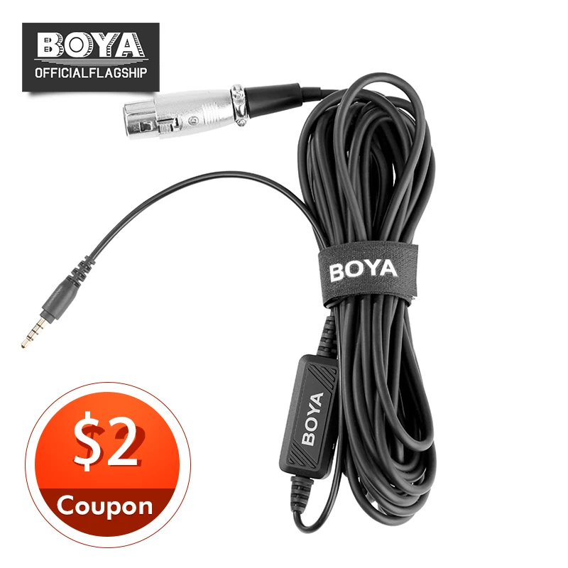 BOYA BY BCA6 Микрофон Кабель адаптер 3 5 мм стерео разъем для наушников чтобы XLR Вход iPhone