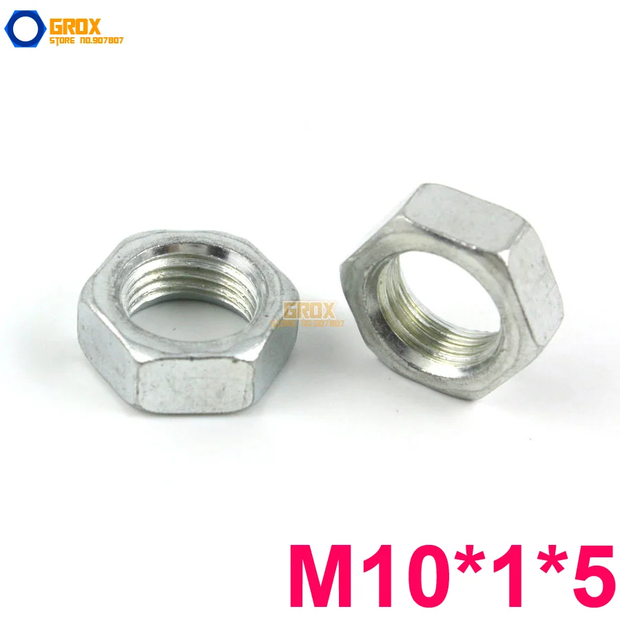 

60 штук M10 * 1*5 тонкая гайка тонкая резьба оцинкованная углеродистая сталь