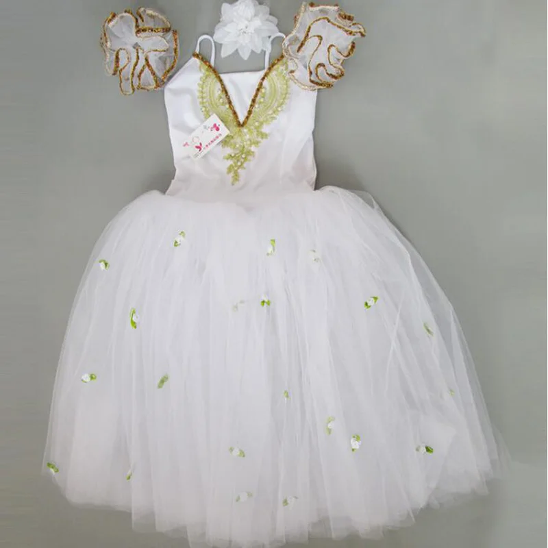 Детское балетное платье пачка Длинные Костюмы для танцев балерины романтичные