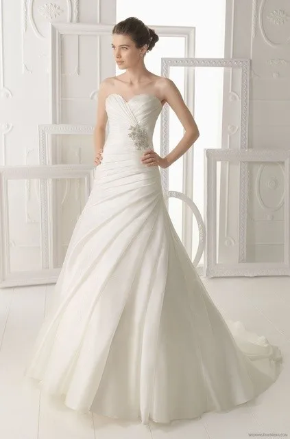 Скидка белый / Iovry милая - линии свадебное платье Vestidos novia 2016 халат де свадебная