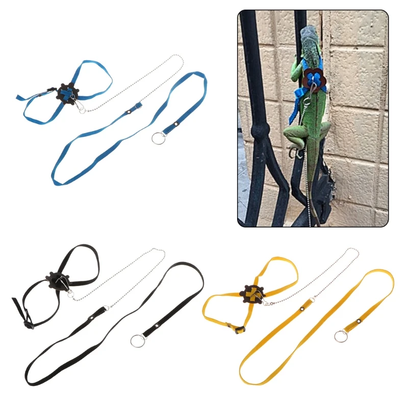 Arn&eacute;s para mascotas, Correa suave para reptiles, Tortuga, lagarto, ajustable, entrenamiento al aire libre-1