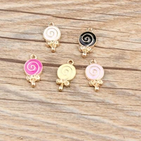 high quality alloy cute candy lollipops charm necklace pendants diy earring bracelet necklace jewelry findings accessories charm