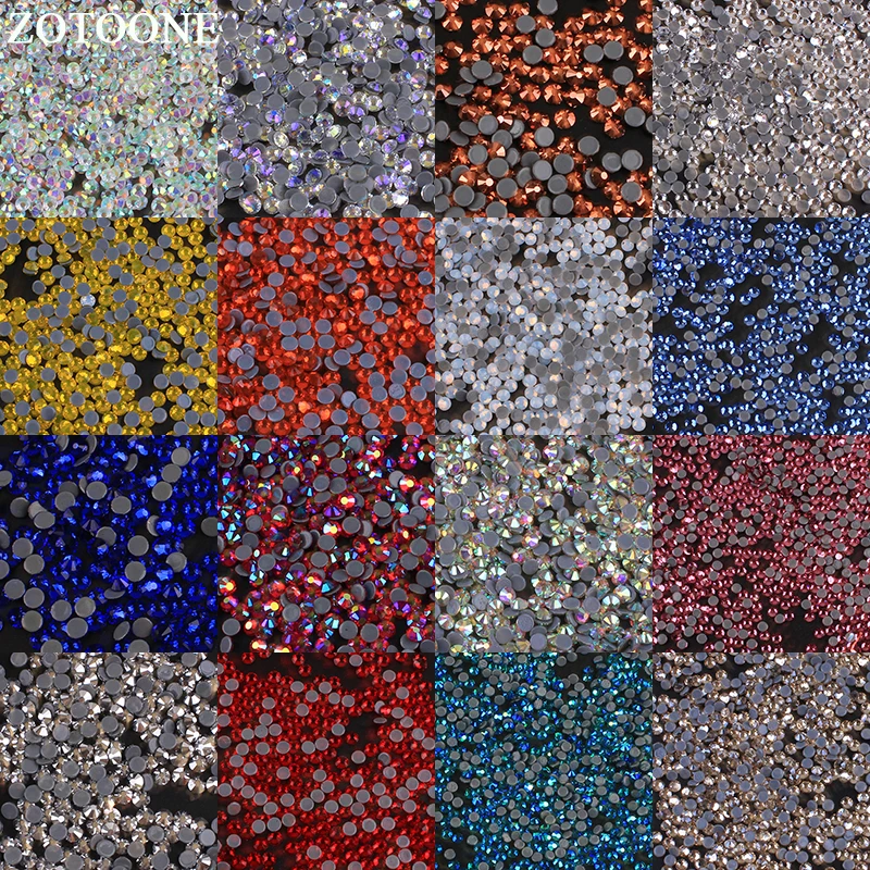 ZOTOONE SS6 SS20 Стразы с прямой основой для ногтей ювелирное изделие на ногти стразы