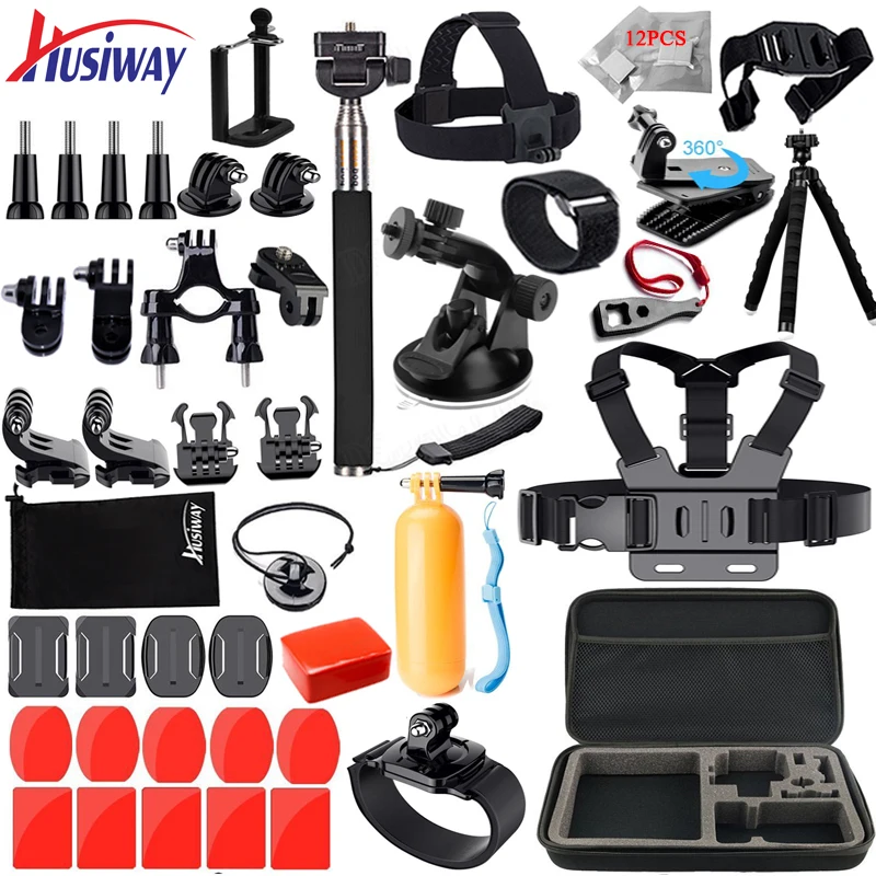 Husiway для Gopro набор аксессуаров go pro hero 6 5 4 3 комплект xiaoyi 4k SJCAM EKEN и других спортивных